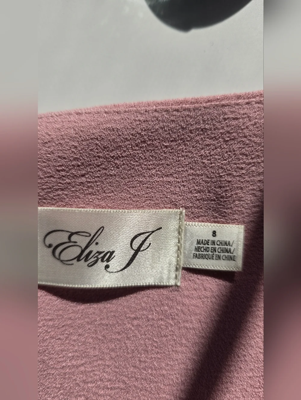 Eliza J Soft Pink Bell-Sleeve Shift Dress Sz. 8 - Picture 5 of 9